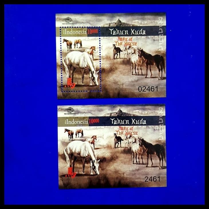 

HOT DEAL PRANGKO INDONESIA. TAHUN KUDA YEAR OF THE HORSE. SS PERF + IMPERF. !!!!!