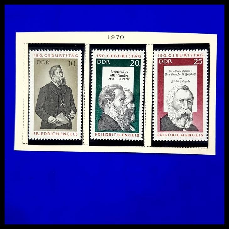 

DISKON PRANGKO FRIEDRICH ENGELS AND KARL MARX DARI JERMAN DDR. SET (3V) MNH !!!