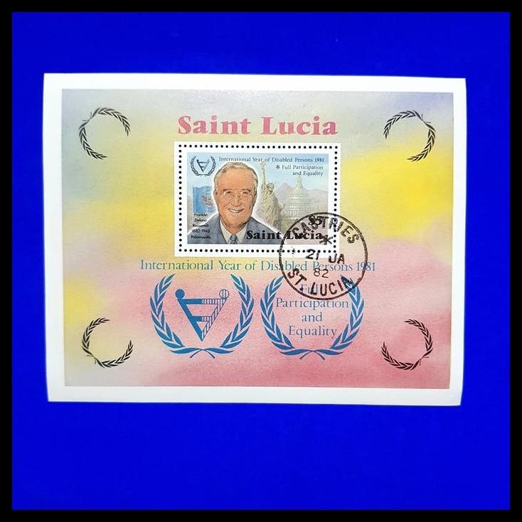 

TERMURAH PERANGKO INTERNATIONAL YEAR OF DISABLED PERSON. SS DARI SAINT LUCIA $5 !!!!