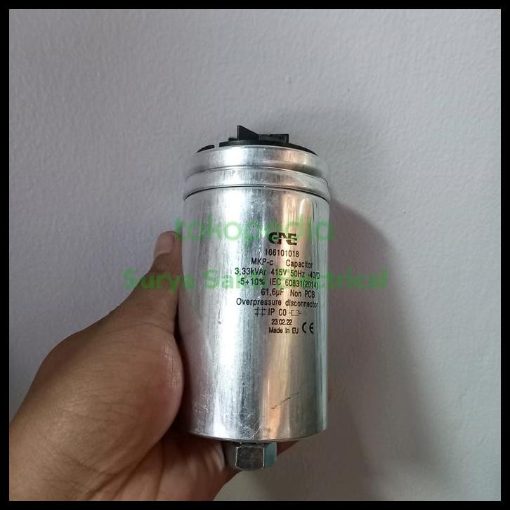 TERMURAH KAPASITOR GAE 3,3 KVAR 415 V 1 PHASE ( 0,93 KVAR 220V) 62 UF 3.3KVAR 