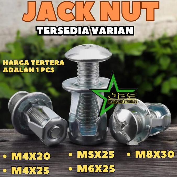 {{{{{{] JACK NUT METAL - RIVET NUT M8X30 PLAT METAL MUR BAUT SEKRUP FISHER M8 SKRUP FISER