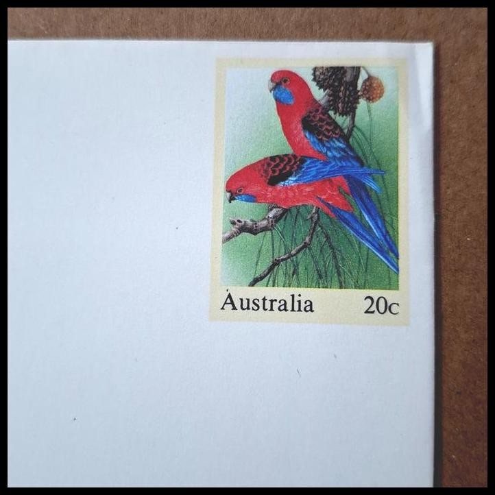 

TERMURAH AMPLOP AEROGRAM DARI AUSTRALIA. TEMA BURUNG. CRIMSON ROSELLA !!!!