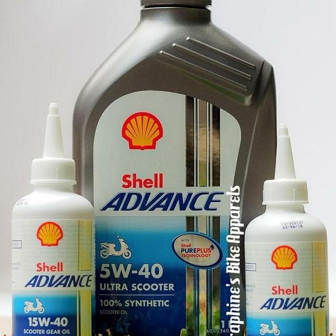 PAKET OLI SHELL ADVANCE ULTRA MATIC 1L + OLI GEAR SHELL|NMAX AEROX PCX