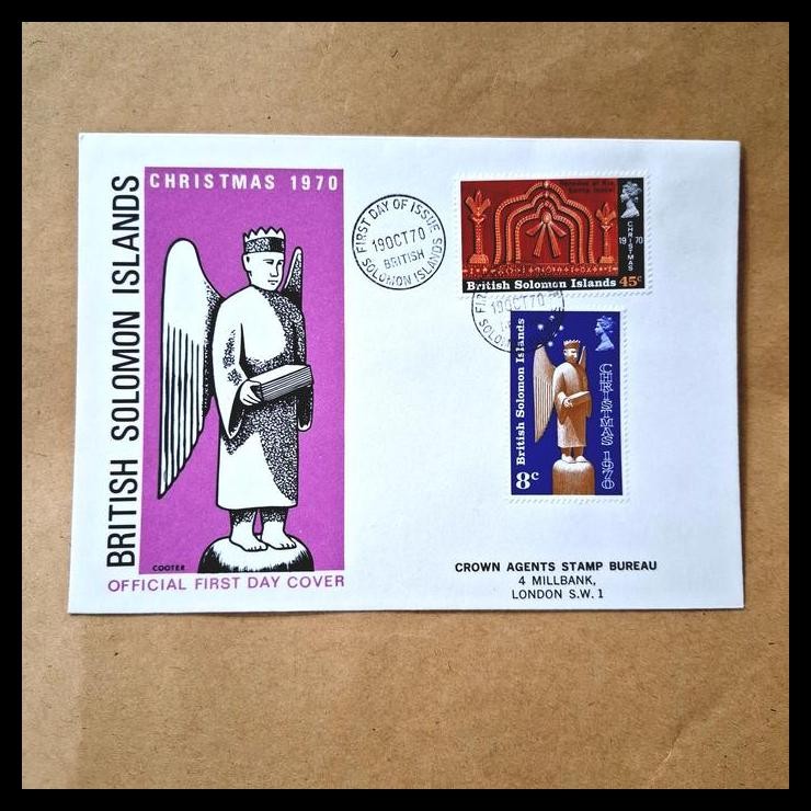 

TERMURAH PRANGKO TEMA CHRISTMAS/NATAL 1970. FDC BRITISH SOLOMON ISLANDS !