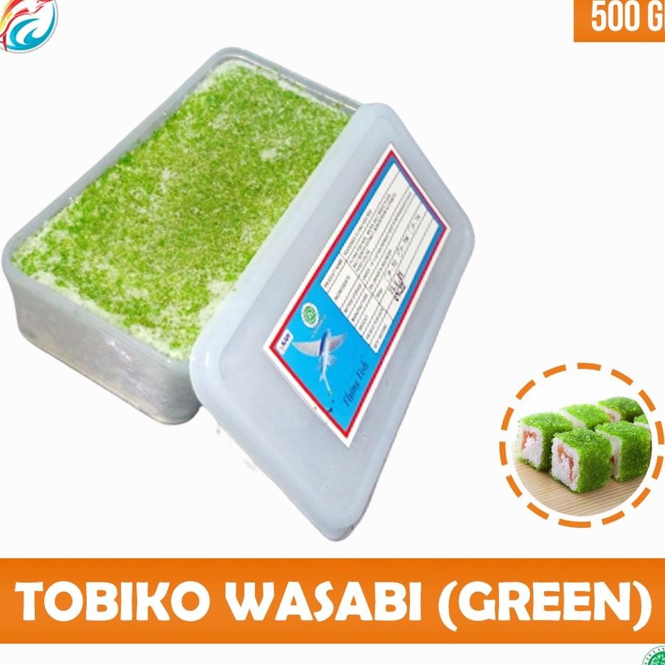 

Tobiko Wasabi Hijau Gr Tobiko Telur Ikan Terbang Flying Fish Roe