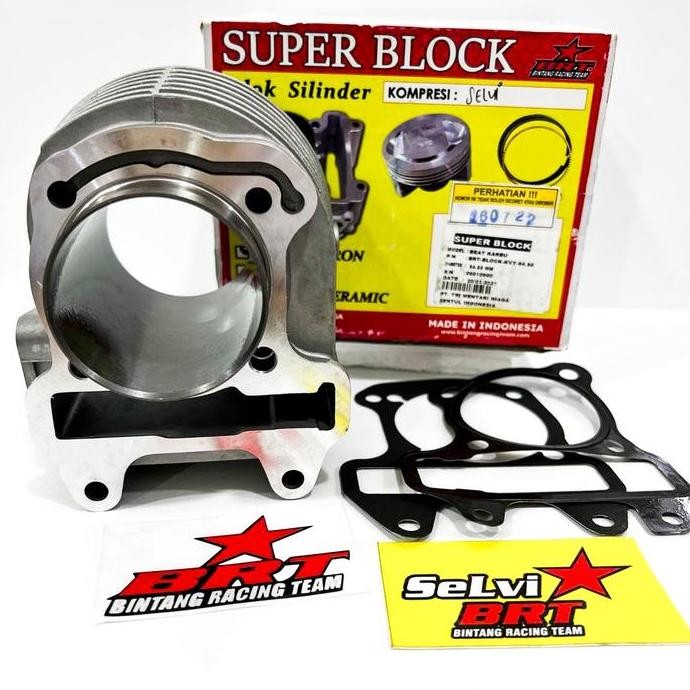 BLOK BRT BEAT KARBU SCOOPY SPACY KARBURATOR 54.50 BOREUP 130cc CAST IRON
