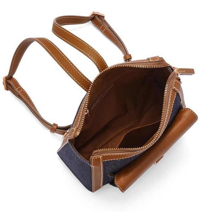 Fossil Parker Mini Backpack Saddle Denim Leather Tas Wanita-ZB1922-423 SM
