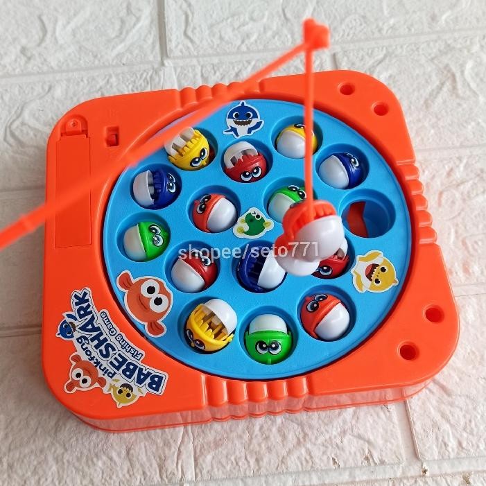 Pancingan Ikan Babe Shark Fishing Game Beutar Mainan Anak Memacing Happy Fishing