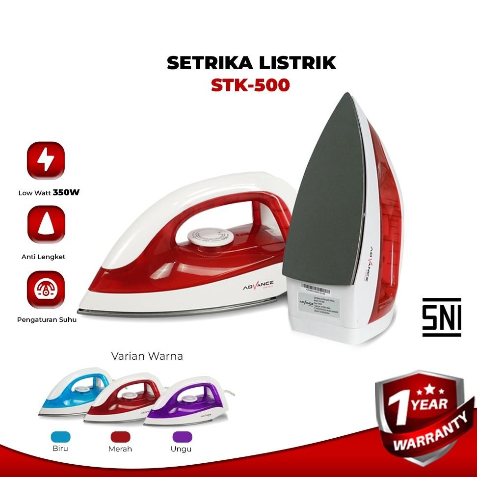 Advance Setrika Listrik / Gosokan Baju Low Watt - STK500