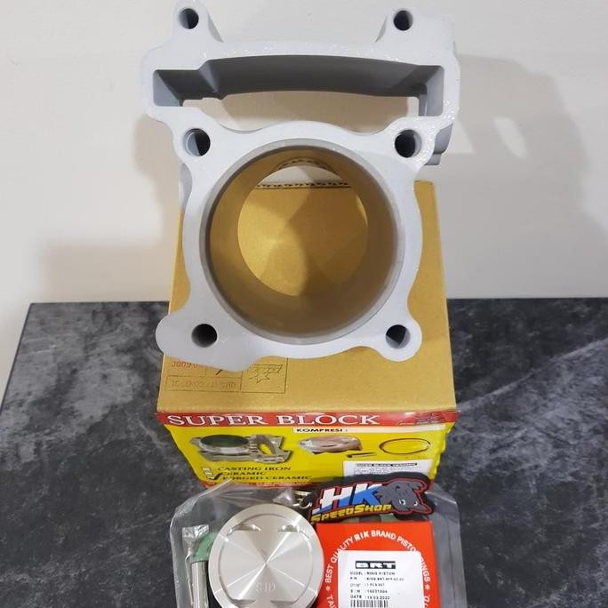 CYLINDER BLOK CERAMIC + PISTON BRT JUPITER MX/VIXION/R15 62mm