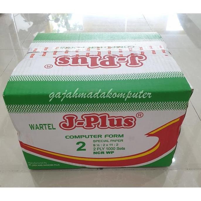 

Continuous form J-Plus 9,5:2 x 11:2 2ply rangkap 2 CF K2 WARTEL