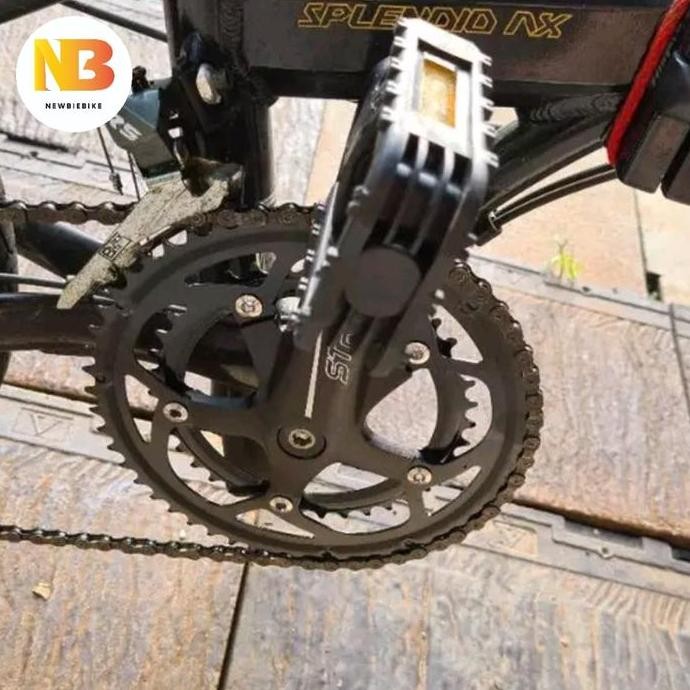 New Crankset Crank Set Strummer Crank Sepeda Balap Dual Chainring 53-39t