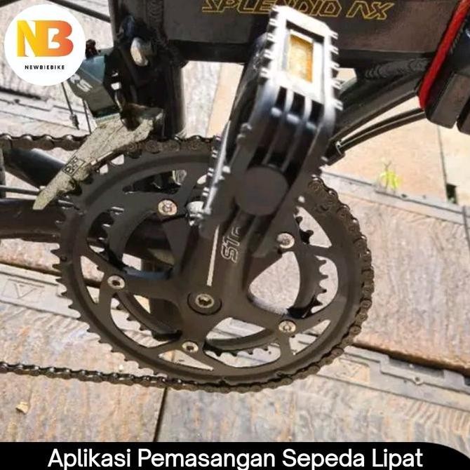 Crankset Crank Set Strummer Crank Sepeda Balap Dual Chainring 52-42t & 53-39t crank sepeda balap fed