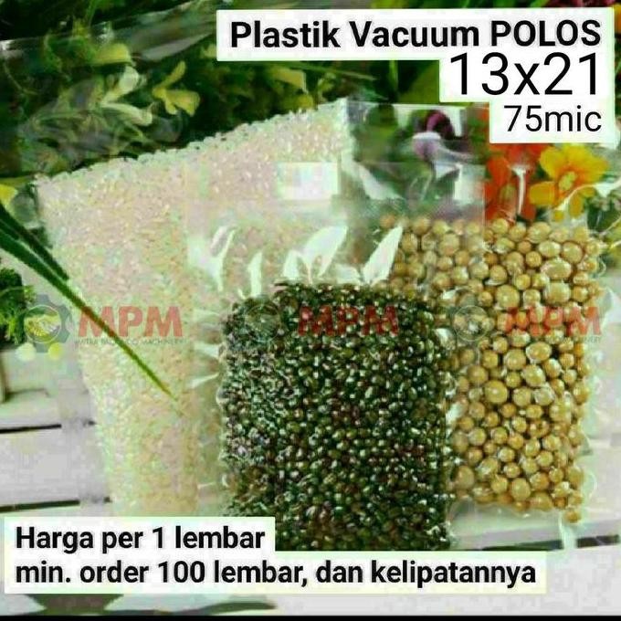 /////] Plastik Vacuum Polos 13x21 / Vakum Makanan 13 x 21 cm KRT