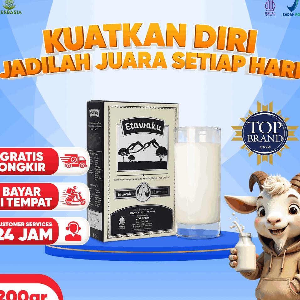 

Etawaku Platinum Susu Kambing Etawa Krimer Nabati Isi 200Gr Asia