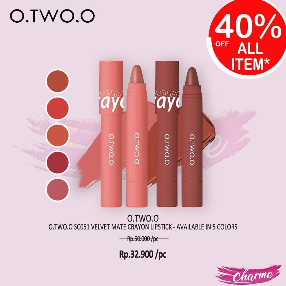 (READY & ORI) O.TWO.O Otwoo Velvet Matte Crayon Lipstik SC051