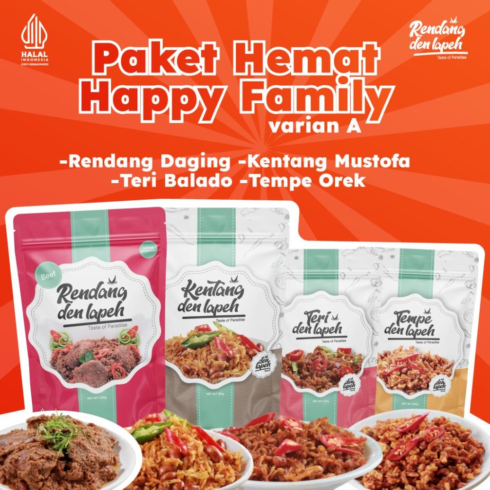 

PAKET HEMAT LAUK SIAP SAJI HAPPY FAMILY | RENDANG PADANG & LAUK KERING