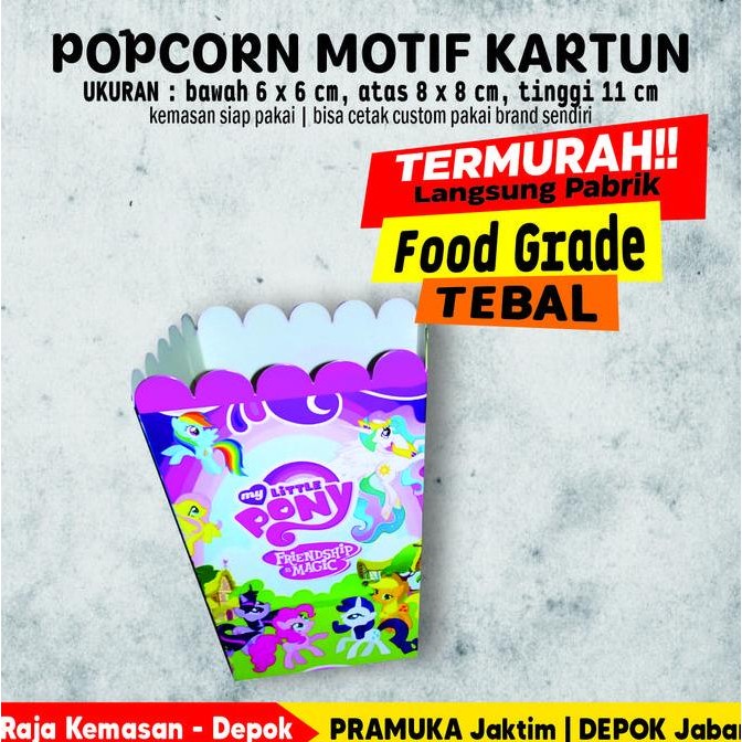 

Box Popcorn 8x8x11 cm isi 100 pcs