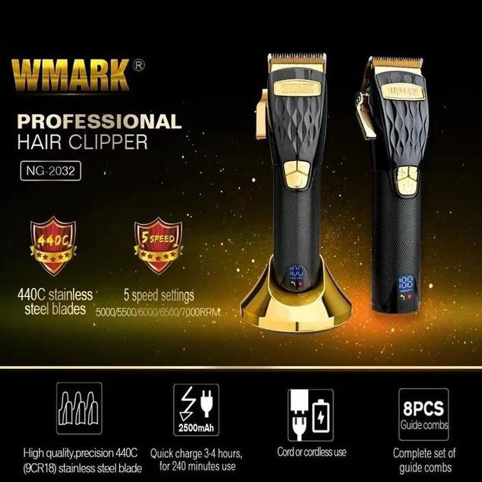 ready stock WMARK Professional Hair Clipper Detailer Magic Taper Trimmer Full All Metal Alat Cukur R