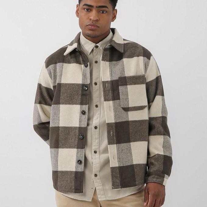 kain flanel tebal kotak meteran kain katun flanel bahan flanel kemeja