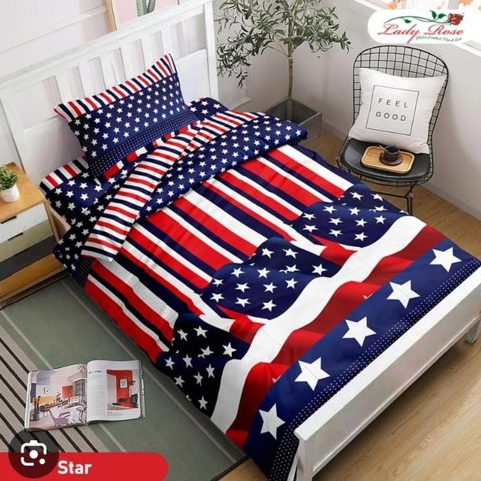 Bed Cover Lady Rose single 120x200 Bola & Bendera