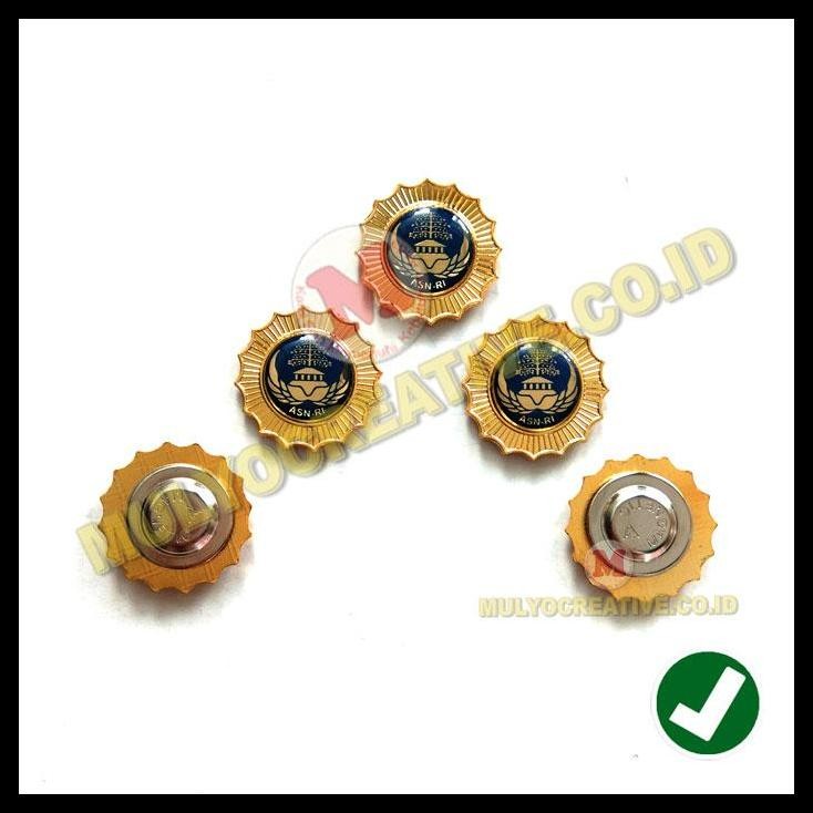DISKON PIN LOGO ASN KORPRI WARNA BIRU - LENCANA ASN RI GOLONGAN PENATA 