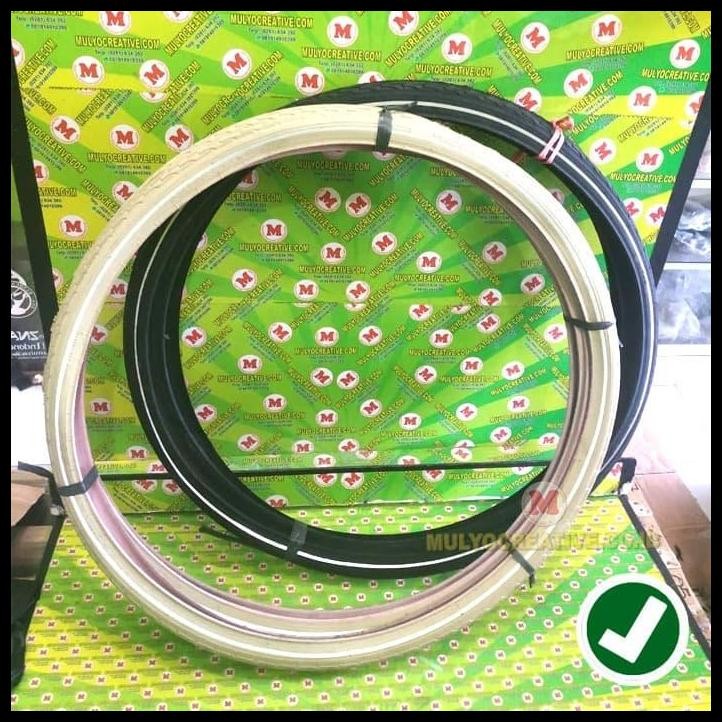 HOT DEAL BAN LUAR SEPEDA ONTEL MURAH - BAN SEPEDA ONTHEL WARNA PUTIH COKLAT 