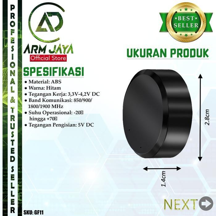 Mini Gps Tracker Gf11 Alat Pelacak Lokasi Tracking Location Dan Rekam Sadap Suara Real Time Kendali 