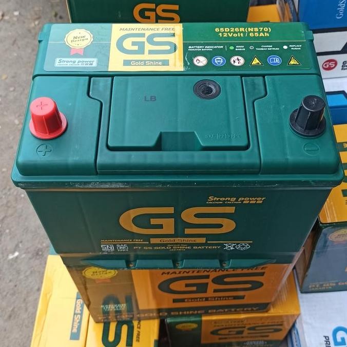 Aki Accu MF Kering NS70 12V 65AH 65Amper 65D26R GS Gold Shine