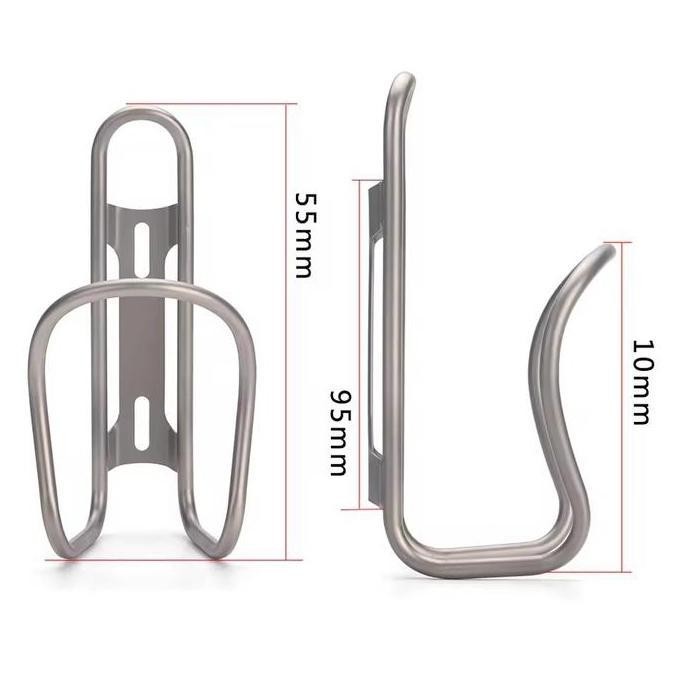 Terlaris Dudukan Tempat Botol Sepeda Titanium Bottle Cage Steel Vintage Bidon Ready Stok