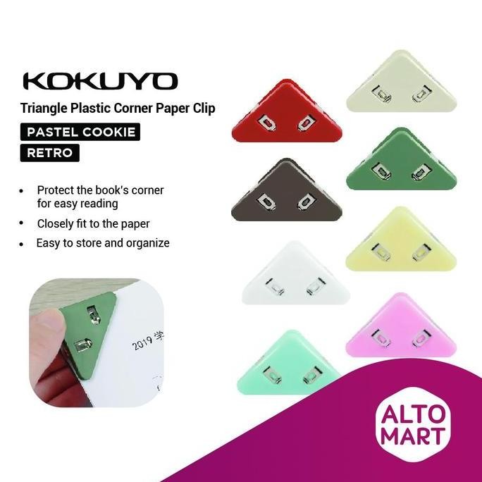 

Klip Segitiga Kertas Kokuyo Pastel - Paper Corner Clip Organizer File