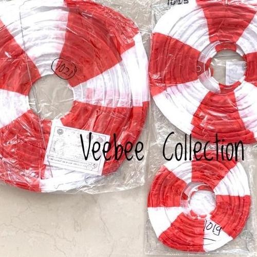 Ready stock] Lampion Bendera Bulat 30cm. lampion agustusan. Dekorasi agustusan