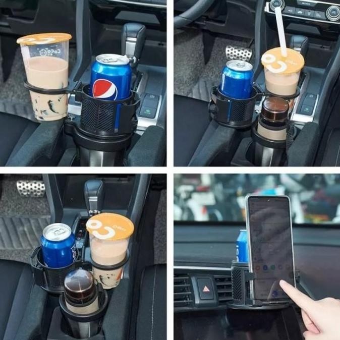 Cardin Phone & Cup Holder 3 In 1 / Holder Multifungsi Mobil Kualitas Terbaik Harga Termurah