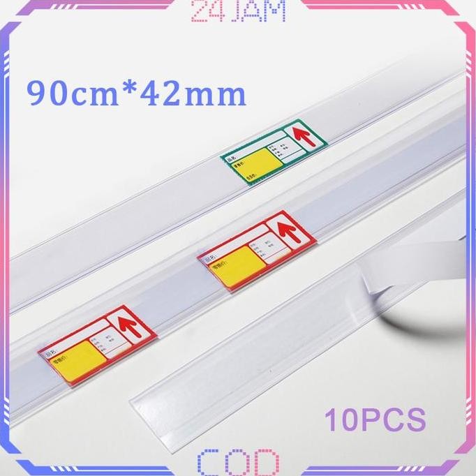 

Label Harga Rak 90cm Isi 10pcs | Klip Tag Label Supermarket Minimarket