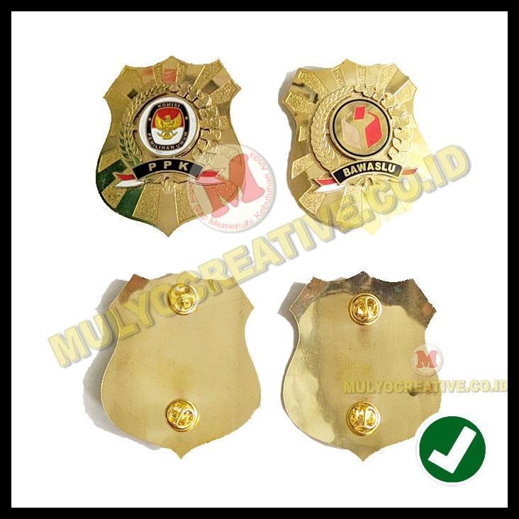 BEST DEAL LENCANA PIN LOGO BAWASLU KPU PPK PPS LENCANA PERISAI MURAH 