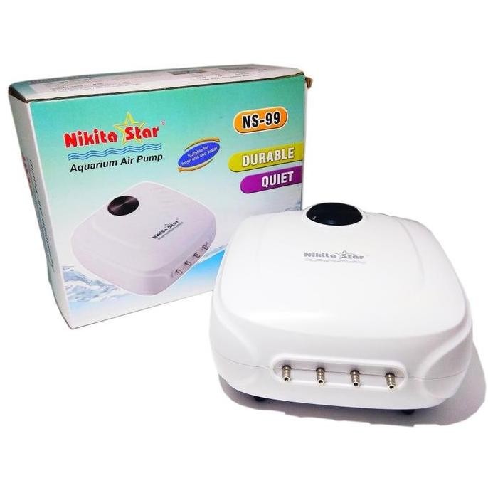 NIKITA STAR NS-99 AERATOR 4 LUBANG POMPA UDARA AQUARIUM GELEMBUNG ANGIN