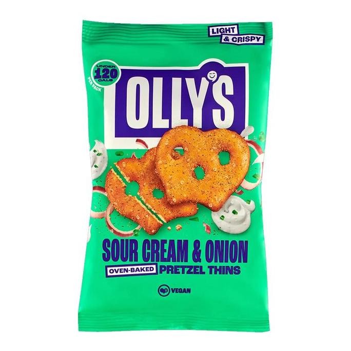 

Olly's Pretzels s Sour Cream & Onion Pretzel Thins 140G - Vegan