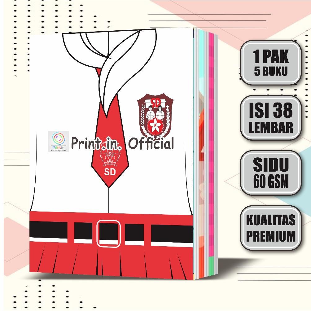 

(CEWEK) Buku Tulis Custom versi cewek Seragam Sekolah SD, MI 38 Lembar / Buku Tulis Sekolah