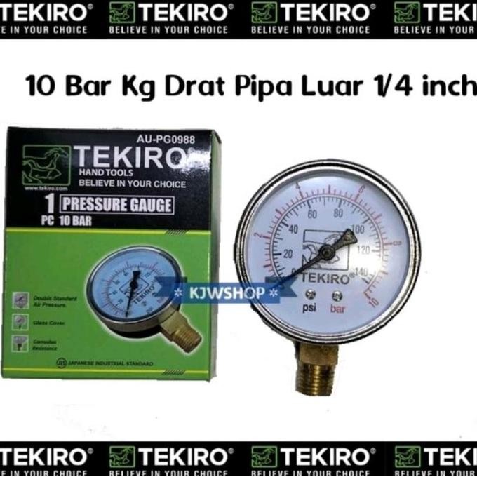 Manometer 10 Bar Tekiro Pressure Gauge 10 Bar Tekiro Manometer 10Kg Tekiro Mano Meter 10 Bar Tekiro 