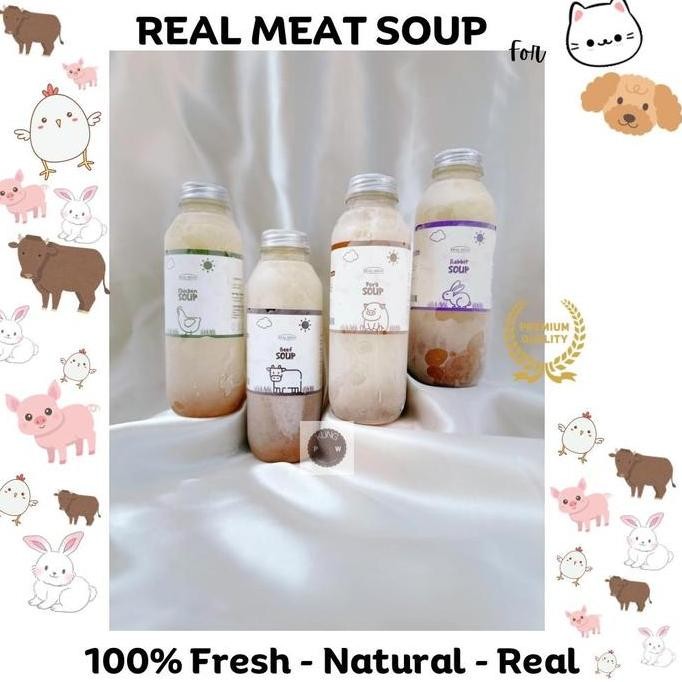 

Promo Real Meat Soup / Kaldu untuk Anjing Kucing / Bone Broth Dog Cat COD