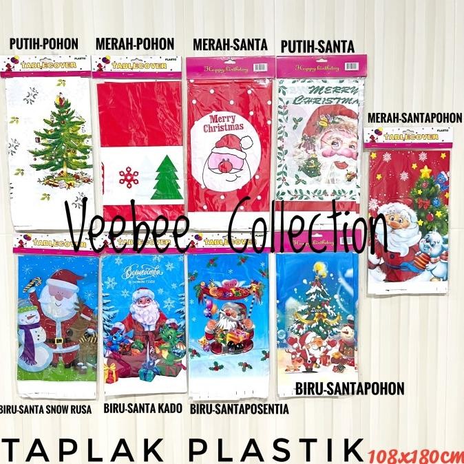 ~~~~~] Taplak meja plastik natal/taplak meja plastik/taplak natal