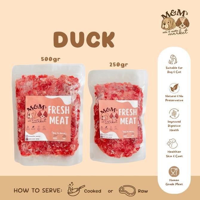 

Promo Daging Bebek Segar Human Grade untuk Anjing & Kucing COD