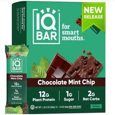 

IQBar Plant Protein Bar - Chocolate Mint Chip (12 x 45g)