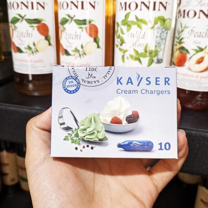 

best produk] Cream Charger Kayser / N2O / Charger Whipped Cream 1 Box Isi 10 Pcs