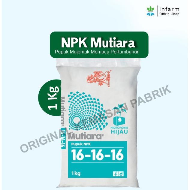 Pupuk NPK Mutiara 161616 1KG Ori