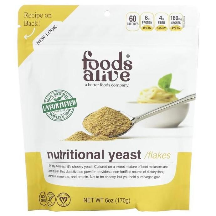 

Foods Alive, Nutritional Yeast Flakes, Unfortified, 6 oz (170 g)