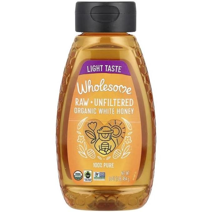 

Wholesome Sweeteners, Organic White Honey, Raw, Unfiltered (454 g) - Bottle