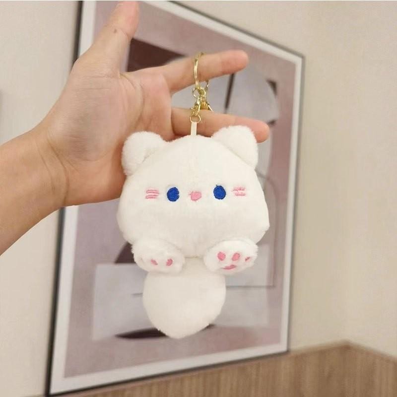 Liontin Ransel Yang Lucu/Gantungan Kunci Boneka Kucing Fluffy Bunyi Lucu/Gantungan Kunci Boneka /Gan