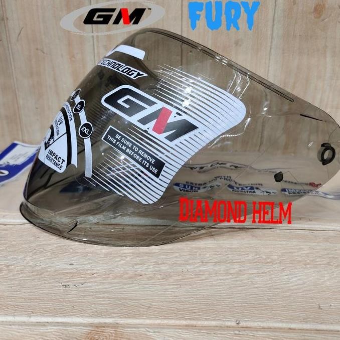 Kaca Helm  | Visor Helm Gm Fury Double Visor Light Smoke Original Gm Baru