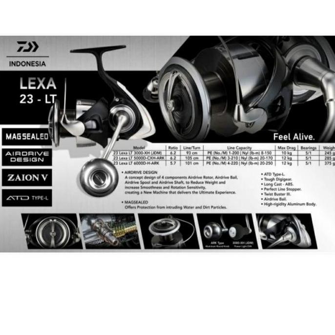 TERBARU - REEL DAIWA LEXA 2023 LT 5000D-CXH-ARK / 3000-XH(JDM) - ORIGINAL